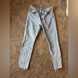 Light Blue Women's Jeans Levi’s 501 Skinny Rigid Denim